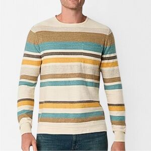 Mutual Weave Colorful Striped Crewneck Sweater NWT